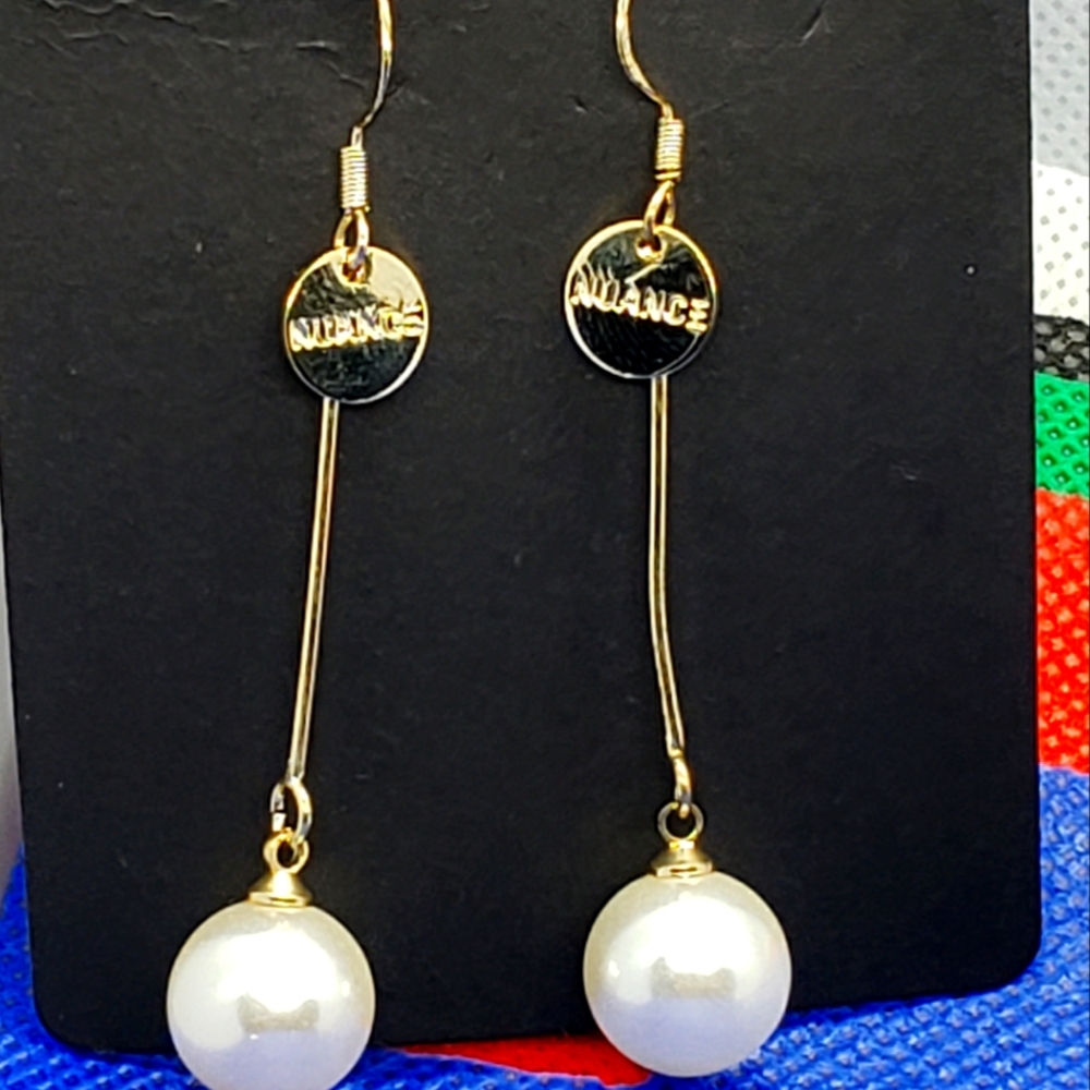 Nuance gold toned 925 silver drop earrings